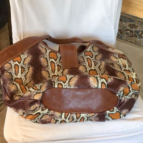 NWOT COMSI COMSA XL Reptile Snake Skin Shoulder Bag - Picture 9 of 15